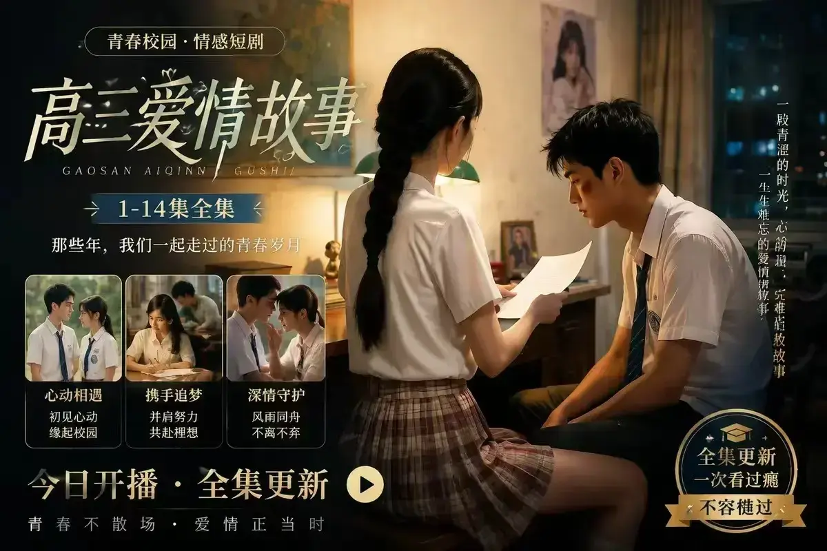 《B中爱情故事》AI校园短剧未删减完整版-高三误会篇4KHDR画质-百度网盘在线观看